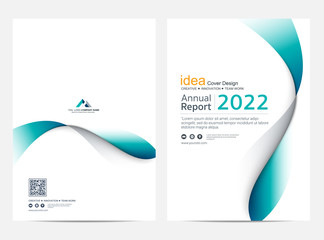Wall Mural - brochure or flyer layout template, annual report cover design background