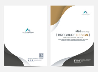 Wall Mural - brochure or flyer layout template, annual report cover design background