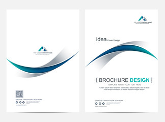 Wall Mural - brochure or flyer layout template, annual report cover design background