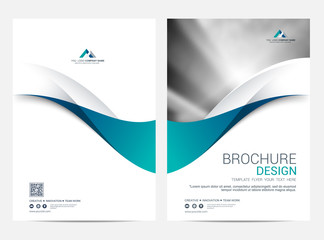 Wall Mural - brochure or flyer layout template, annual report cover design background