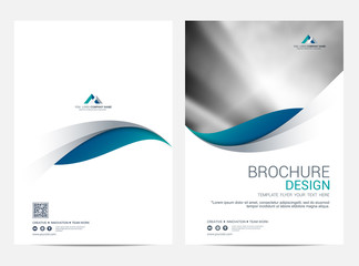 Wall Mural - brochure or flyer layout template, annual report cover design background