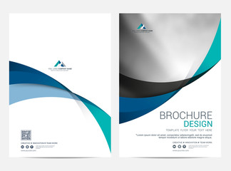 Wall Mural - brochure or flyer layout template, annual report cover design background