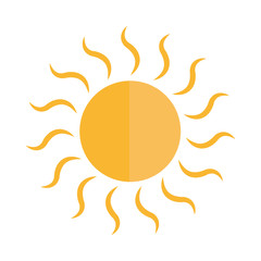 Canvas Print - cartoon sun hot beams nature weather flat icon style