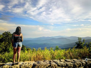 girl on a mountain