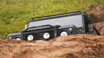 Sticker - Truck covered with dirt and mud during the safari