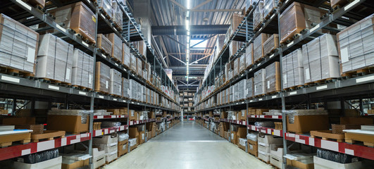 Self-service warehouse in a hardware store