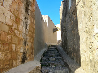 Street in the historic town of Lindos in RhodesStreet in the historic town of Lindos in Rhodes