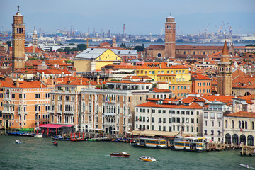 Wall Mural - Buildings along Grand Canal in Venice, Italy