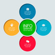 © vecarto - Vector infographic template with 4 steps or options. Data presentation, business concept design for web, brochure, diagram.