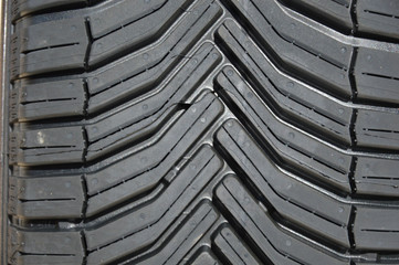 Poster - Closeup shot of a car tire