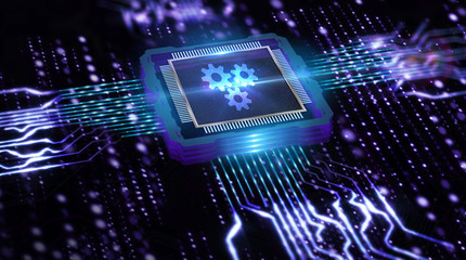 Business, Technology, Internet and network concept. Automation Software Technology Process System.