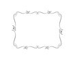 © ZenZeroArt - Decorative frame for web cards. Love word, hand lettering ornamental rectangle frame. Vector