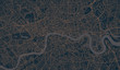 Detailed vector map of London, UK