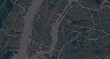 Detailed vector map of New York City, New York, USA