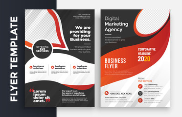 Wall Mural - Corporate Business Flyer poster pamphlet brochure cover design layout background, vector template in A4 size - Vector