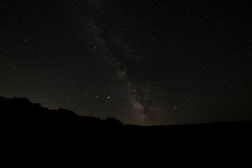 Sticker - Low angle shot of a beautiful starry night sky