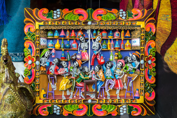  Peruvian crafts portrait of the death