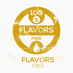 Poster - (flavors free) label sign, vector illustration.