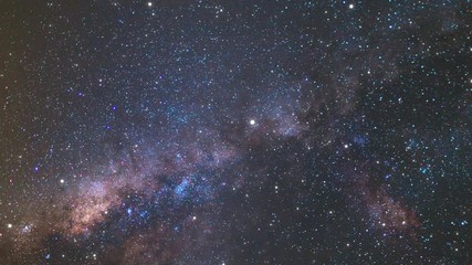 Wall Mural - slow flight through outer space towards unknown galaxies. night starry sky, milky way in beautiful n