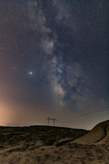 Wall Mural - milky way over gobustan hills
