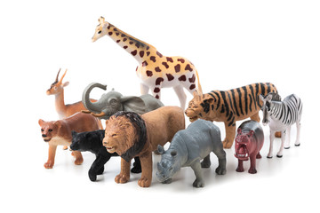 group of jungle animals toy