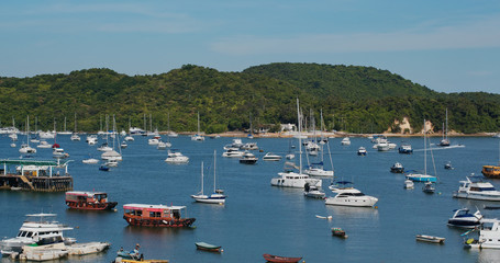 Canvas Print - Sea coast in yacht club