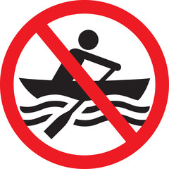 No rowing signs and symbols