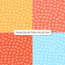 Seamless Pattern With Star Shapes, Vector Illustration