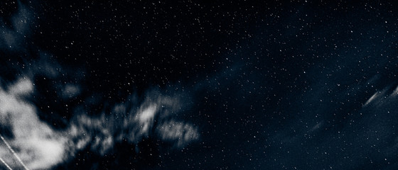 Wall Mural - stars and sky with clouds at night, interstellar, galaxy