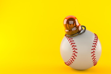 Wall Mural - Baseball ball with emergency siren