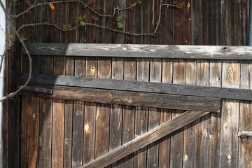 Canvas Print - Closeup shot of a wooden fence