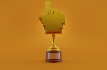 Wall Mural - Cursor golden trophy