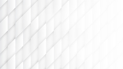 Wall Mural - 3D Parallelograms Pattern Simple White Abstract Background. Three Dimensional Science Technology Rhombus Structure Light Wallpaper In Ultra High Definition. Tech Clear Blank Subtle Textured Backdrop