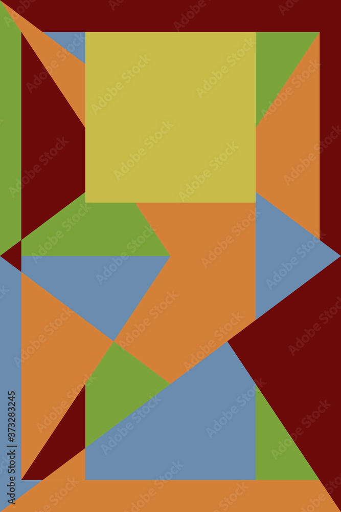 Color geometric design, vector background.
