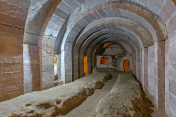 Wall Mural - Historical underground city of Derinkuyu, Cappadocia, Turkey