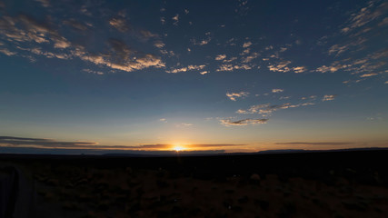 Sunset in the desert