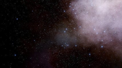 Stars in sky, starry night starlight shine of milky way, space cosmic background, starry background 3d render