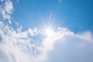 beautiful sunlight and blue sky.