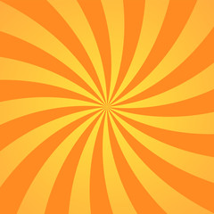 Sticker - Orange yellow background superhero. Super hero cartoon gradient texture. Sun rays burst. Radiate sun beam, burst effect retro. Sunbeam light flash boom. Sunlight starburst poster. Vector illustration