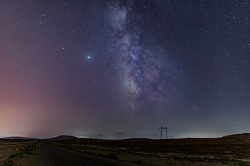 Wall Mural - milky way over gobustan hills