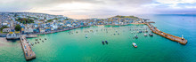 Aerial View Of St Ives In The Evening, Cornwall