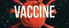 Vaccine Theme With A Big Red Virus
