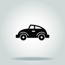 Vintage Car Icon Or Logo In  Glyph

