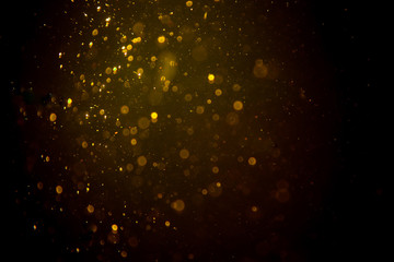 Dark Abstract Gold bokeh sparkle