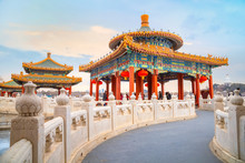 The Five-Dragon Pavilions At The North West Of Beihai Park In Beijing, China