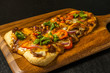 © norikko - カレーナン　Curry pizza made from Indian bread (nan)
