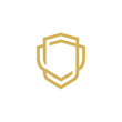 Modern Shield logo line art design template