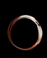 abstract black and red circle