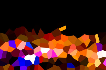 Illustration of Pixels pattern with various bright colors creates an pixelated pattern style.