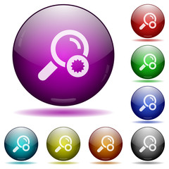 Poster - Trusted search icon in glass sphere buttons